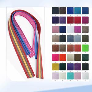 Sangle en tissu tissé en polyester recyclé multicolores arc-en-ciel personnalisée, sangles en tissu jacquard - Product Image 1