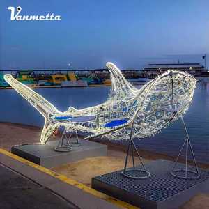 Luces Decorativas LED Creativas con Forma de Ballenas, Delfines y Tiburones, Espectáculo de Luces Navideñas para Exteriores, Uso Comercial con Temática Oceánica - Product Image 3