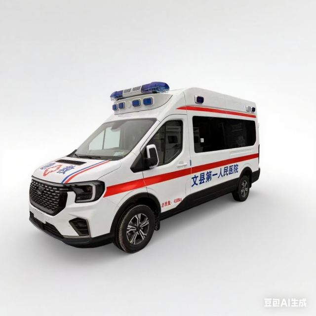 F-o-r-d управляет бензиновым вариантом машины скорой помощи 4*2 аварийной машины на правой руке