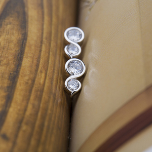 High Quality Popular <strong>Infinity</strong> Korean Sterling Silver Jewelry Woman Diamond <strong>Earring</strong> - Product Image 4