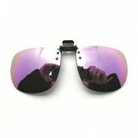 Lunettes de soleil polarisées carrées sans monture à clipser UV400, verres solaires à clipser unisexe pour la conduite, OEM ODM, logo personnalisé