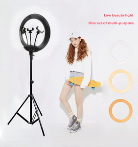 Anneau lumineux de maquillage de 14 pouces à intensité variable, lumière de remplissage de photographie vidéo avec trépied <span class=keywords><strong>pour</strong></span> vidéo de téléphone - Product Image 6