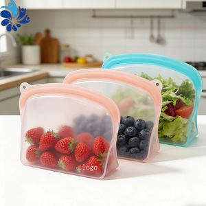 Sacs de conservation en silicone de qualité alimentaire, grande capacité, auto-scellants, pour fruits, légumes, lait, utilisables au micro-ondes, réutilisables - Product Image 1