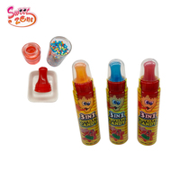 Casher Prix de gros Saveur de fruits 3 en 1 Sucette avec bonbon perlé et confiture