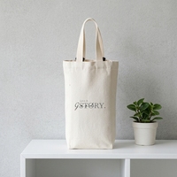 Sac fourre-tout en toile personnalisé pour bouteille de vin, emballage cadeau de luxe réutilisable pour la promotion des vignobles et la vente au détail, boutique de détail, épicerie