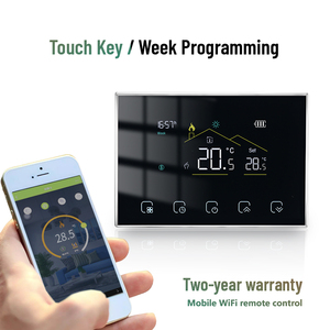 Beca BHT-8000-RF <span class=keywords><strong>Thermostat</strong></span> intelligent <span class=keywords><strong>programmable</strong></span> <span class=keywords><strong>sans</strong></span> <span class=keywords><strong>fil</strong></span> WiFi moderne pour chauffage au sol électrique, contrôle par application Android/iOS - Product Image 5