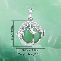 Merryshine perles en vrac pierre de guérison personnalisée cristal naturel pierre de naissance arbre de vie pendentif Cage breloque médaillon collier