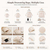 Sac à cordon en coton avec logo personnalisé, promotionnel, écologique, réutilisable, emballage cadeau en gros, pochette avec marque imprimée