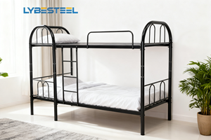 Lit superposé en acier de fabrication industrielle, vente en gros, 2 étages, lits superposés en métal pour dortoir, adultes et enfants - Product Image 2