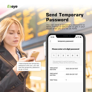 Eseye – serrure de <span class=keywords><strong>porte</strong></span> intelligente biométrique, wi-fi, empreinte digitale, entièrement automatique, avec application Tuya - Product Image 2