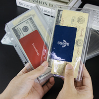Pochettes de classeur A6 transparentes givrées à double et triple fermeture éclair en PVC, enveloppes à monnaie pour organiseur de budget et carnet