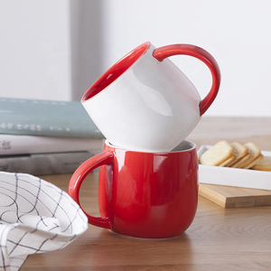 Tasse à thé en porcelaine personnalisée, chope 11oz, double couleur, en céramique, pour le lait au café, pour les <span class=keywords><strong>latte</strong></span> cappuccino et expresso - Product Image 3