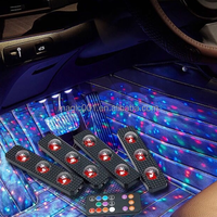 Bande lumineuse d'ambiance à LED RVB Starry DJ Music Ambient Sound Active Function Remote/Voice Control Laser Interior Foot Lamp