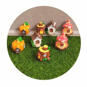 Maison miniature en résine, maison en bois en forme de citrouille, maison champignon, micro-maison de poupée, figurine, décoration de jardin, artisanat - Product Image 4