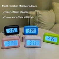 Mini Elektronischer Wecker Countdown-Timer Leuchtende Digitalanzeige Thermometer Kalender Modernes Design Schreibtisch/Tragbar für