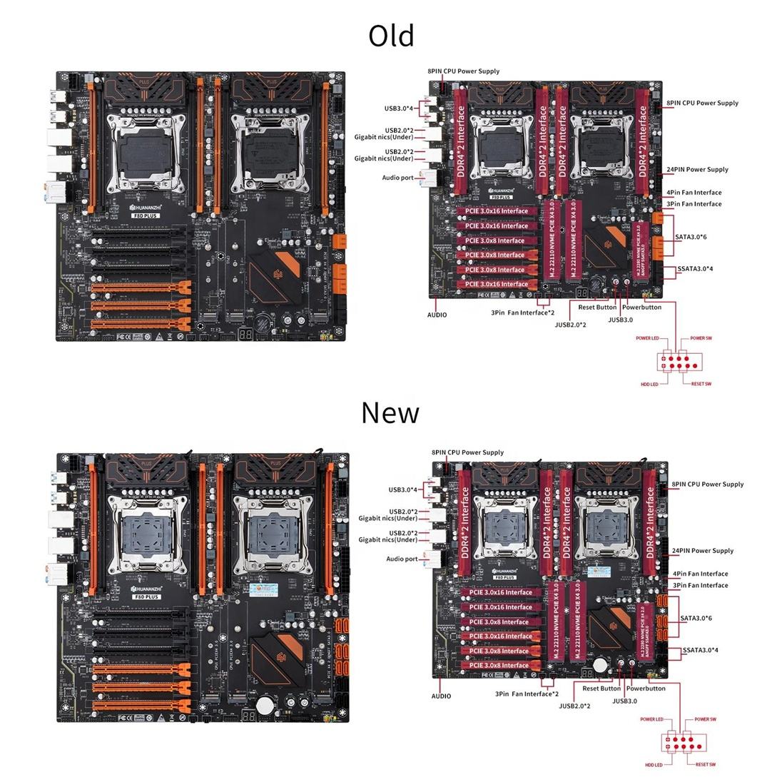 Huananzhi X99 F8D PLUS Motherboard - Dual CPU Support