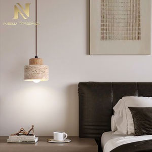 โคมไฟระย้าหินธรรมชาติขนาดเล็ก Wabi Sabi โคมไฟแขวนสไตล์ญี่ปุ่นตกแต่งบ้านโคมไฟระย้าหัวเตียง - Product Image 5