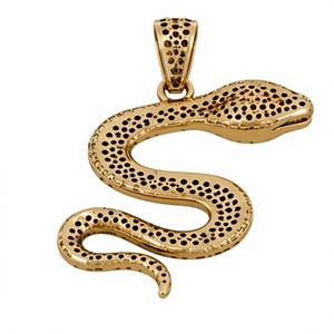 ORELIA LUXE Custom Iced Out Moissanite Letter Pendant <b>Copper</b> Round Brilliant Cut Gold Plated Snake <b>Chain</b> Hip Hop Men's Jewelry - Product Image 2