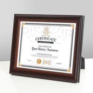 Hot Sale Custom 11x14 Modern Classic Wood Cherry Document Certificates Degree Double Graduation Diploma Frame With Tassel