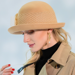 Женская шерстяная шляпа KDS111798: зимняя, в стиле «рыбак», с отворотом, модная, теплая, повседневная, для активного отдыха и путешествий - Product Image 3