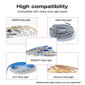 Newest 4 Port 15A <strong>WiFi</strong> Dimmer CCT RGB RGBWW ESP32 WLED <strong>LED</strong> <strong>Controller</strong> for PWM <strong>LED</strong> Lamp - Product Image 6