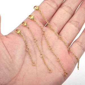 Lobster Clasp Tail <strong>Chain</strong> <strong>Extender</strong> | 18K PVD <strong>Gold</strong> Plated Stainless Steel Necklace Bracelet Extension for DIY Jewelry Making - Product Image 3