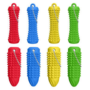 Portachiavi Sensoriale Antistress con Punte, Giocattolo per Massaggio delle Dita in <span class=keywords><strong>Silicone</strong></span> per Alleviare il Dolore - Product Image 2