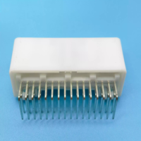 1318745-2 Conector Automotriz Lanshuo de Fabricación China, Componente Enchufable, Pin de 32 Vías, Latón Estañado, Pin de Extremo para Placa PCB