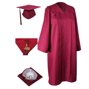 Túnica <span class=keywords><strong>de</strong></span> Graduación Negra Transpirable Tejida con Birrete y Chal, Uniforme Personalizado para Adultos <span class=keywords><strong>de</strong></span> Universidad para Ceremonia <span class=keywords><strong>de</strong></span> Graduación, 100% Poliéster - Product Image 2