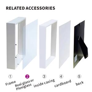 रचनात्मक आधुनिक शैली ए 4 आकार काले सभी काले सफेद लकड़ी के अनाज रंग 3 डी छाया बॉक्स फोटो फ्रेम mdf लकड़ी - Product Image 6