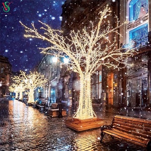 Grand arbre artificiel lumineux à LED blanches pour Noël en extérieur - Product Image 5