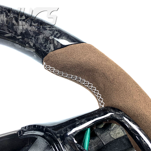 Accessoires intérieurs automobiles, cuir en fibre de carbone, volant personnalisé pour Chrysler <span class=keywords><strong>300</strong></span> 300C <span class=keywords><strong>300</strong></span> SRT Grand Voyager - Product Image 5