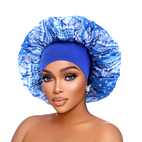 Bonnet de nuit en satin à motif Paisley grande taille avec large bande pour femme - Prêt à expédier