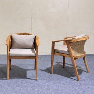 Decoout Nhà Máy Cung Cấp Trực Tiếp Ngoài Trời Đồ Nội Thất Bằng Tếch Tự Nhiên Bàn Ăn Đặt 6 Chỗ Ngồi Ghế Ăn Cho Sân Vườn - Product Image 2