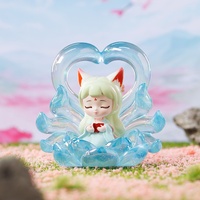 Figurine en résine de renard à neuf queues de style féerique ancien, boîte mystère tendance, poupée de célébrité d'Internet, décoration de bureau, vente en gros