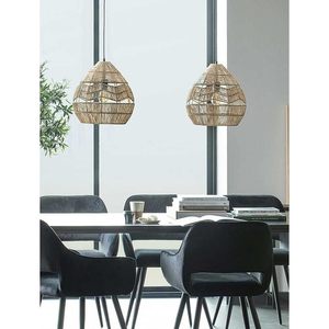 SHUANGZ naturale corda di canapa lampadario E27 lampada a sospensione regolabile con soffitto in vimini ciondolo casa illuminazione paralume - Product Image 4