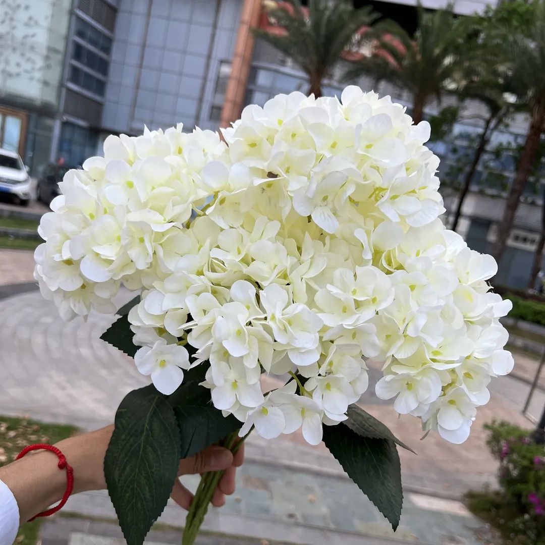 GJ-AF06 oem factory hydrangeas flowers artificial wedding bulk hydrangea flower bouquet 5 Head Hydrangea Artificial Flower Bulk