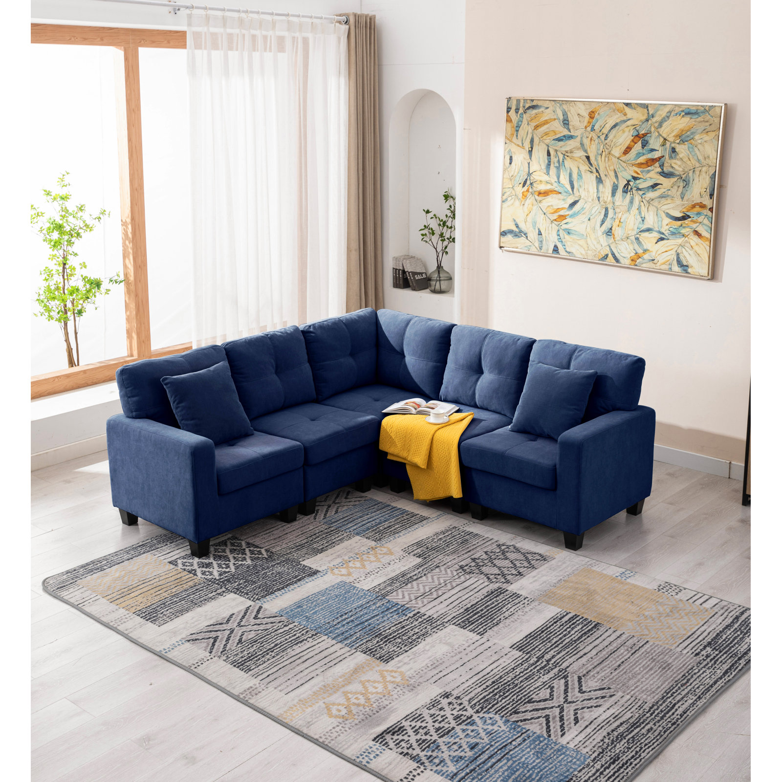 Polyester bleu foncé
