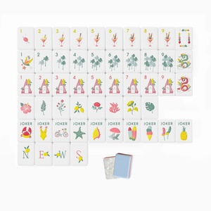 160Pcs American-style Mahjong Set Sea Breeze Blue Hand-painted Foldable Acrylic Tiles 4-Player Modern Luxurious <b>Entertainment</b> - Product Image 2