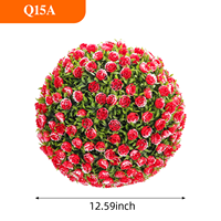 Boule de fleurs artificielles suspendue, rose réaliste, résistante aux UV, sphère topiaire pour mariage, Saint-Valentin, Pâques, jardin, maison, intérieur