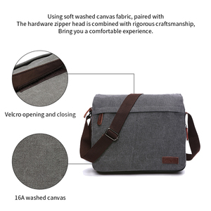 Borsa a tracolla all'ingrosso in tela <span class=keywords><strong>Messenger</strong></span> da donna borsa <span class=keywords><strong>Messenger</strong></span> alla moda da uomo - Product Image 4