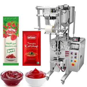 Yüksek hızlı tam otomatik dikey reçel domates sosu paketleme makinesi sıvı poşet ketçap paketleme makinesi