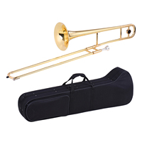 Professional Alto Bb Slide Trombone Gold Lacquer Brass Instruments