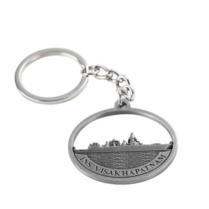 Nouveau porte-clés en argent Antique personnalisé 3D estampage Logo Souvenir porte-clés Visakhapatnam bâtiment maison forme porte-clés pour cadeaux - Product Image 1