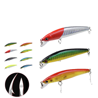 Leurre de pêche Big Minnow à finition laser, longue portée, simulation de poisson, appât artificiel dur pour la pêche en mer, en eau douce et en haute mer