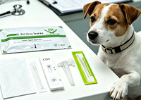 Chuangxingwell Schnelltest-Karte für Hunde-Morchelsiebeckenerkrankung (CDV-Antigen) mit Individuellem Logo für Tierkliniken und Haustier-Diagnostik