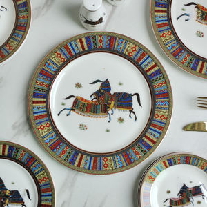 Dinner <b>Sets</b> Dinnerware <b>Sets</b> Kitchen Accessories Exquisite Ceramic Four War Horses Porcelain Luxury Europe Good Selling 58 Pcs - Product Image 4