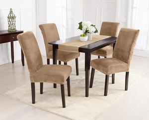 Wholesale Wedding <strong>Half</strong> Spandex <strong>Chair</strong> <strong>Cover</strong> Stretch Elastic Suede Slipcovers Short <strong>Chair</strong> <strong>Covers</strong> - Product Image 3