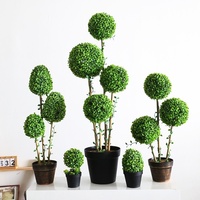 Grote binnenhuis-tuin kunstmatige topiary moderne plastic grasbal bonsai dichte Milaan groene decoratieve bloem voor de woonkamer