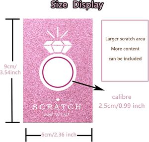 Certificados de regalo en blanco, tarjetas de cupones DIY, tarjeta de <span class=keywords><strong>descuento</strong></span> para rascar con pegatinas para rascar para salón de negocios, juegos de fiesta de Spa - Product Image 5